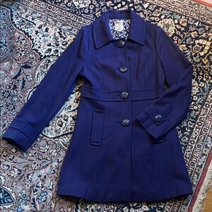 TULLE wool peacoat purple size large y2k vintage single breasted Anthropologie